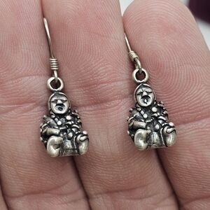 Sterling Silver Navajo Storyteller Earrings